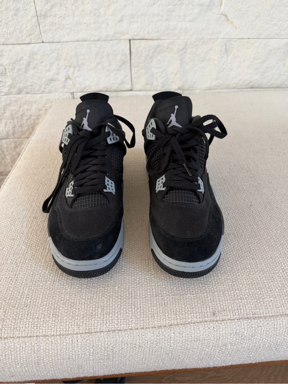 Jordan Black and Gray Retro Sneakers